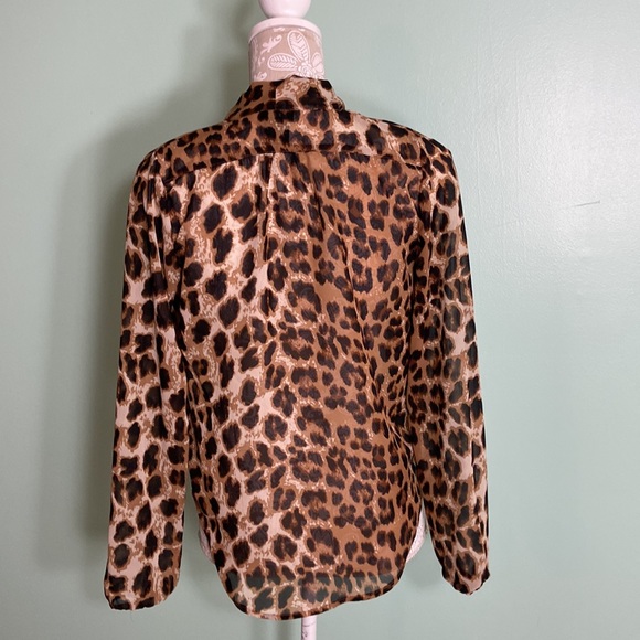 Leopard print sheer top - Picture 2 of 2
